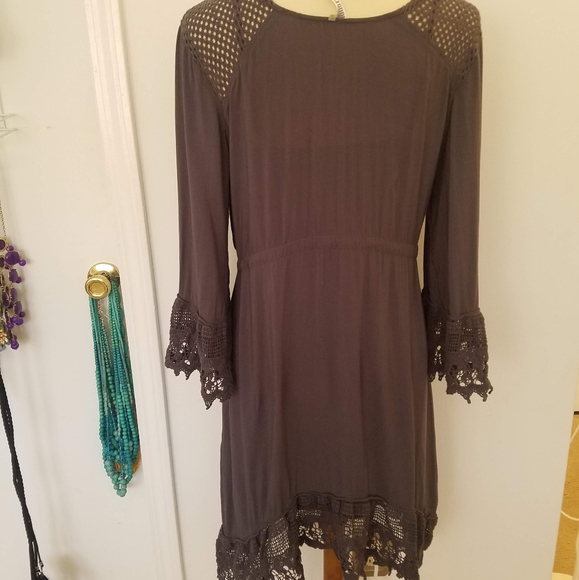 Monoreno Crochet Detail Long Sleeve Dress - Picture 8 of 8